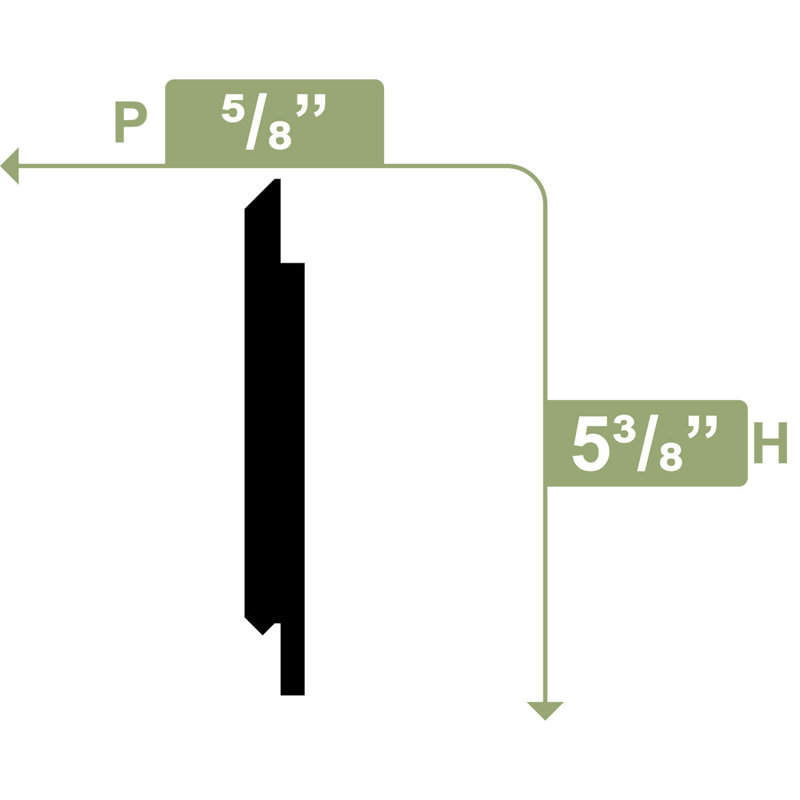 PCI Enterprises Shiplap/Nickel Gap Planking Moulding, PVC Wayfair
